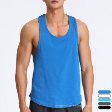 In Stock Fitness Vest Man Racer Back Muscle Fit Shirts Sleeveless Workout Wear Essentials Bodybuilding Tank Top